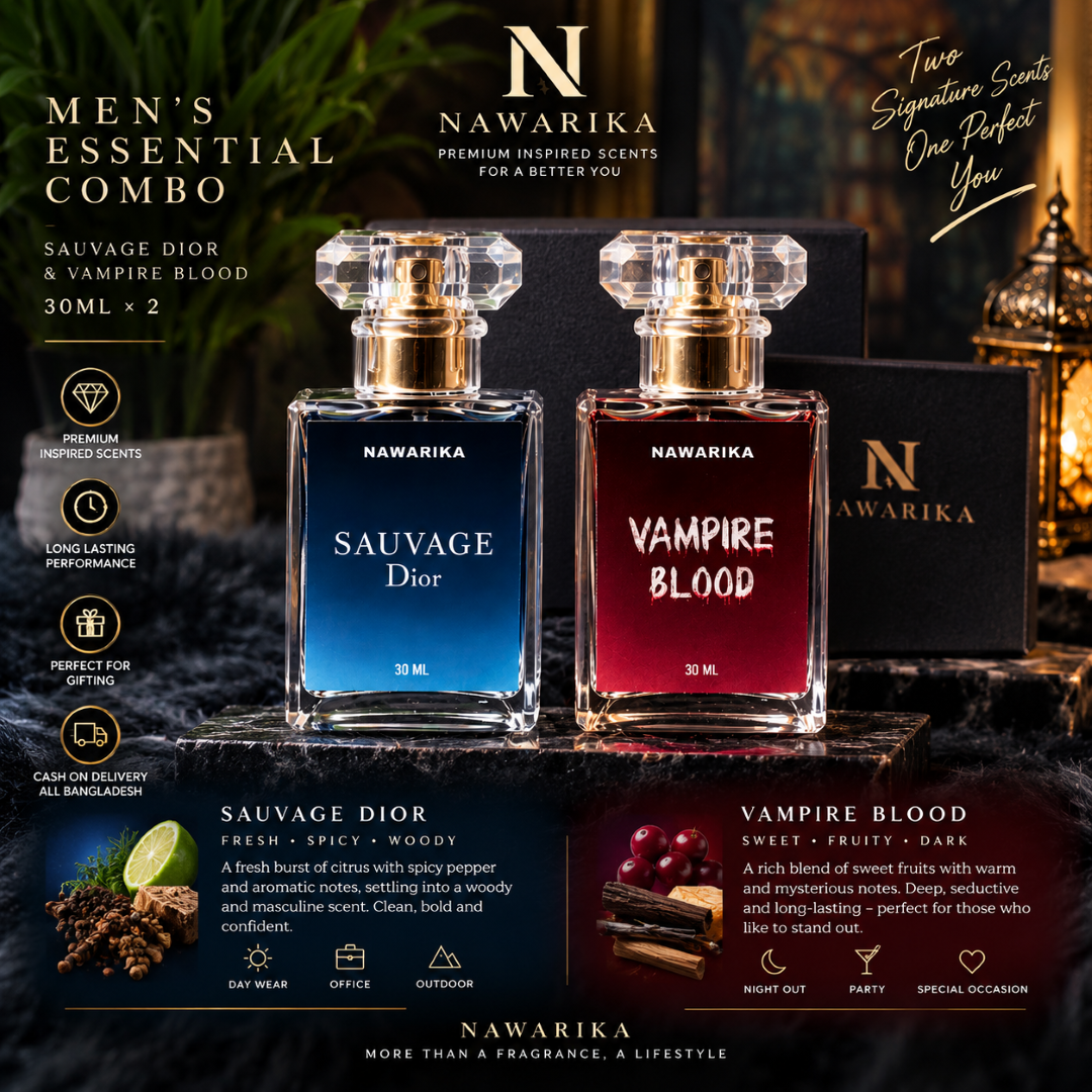 Men’s Essential Perfume Combo 30ml – Dior Sauvage & Vampire Blood